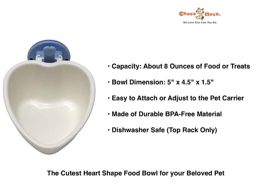Choco Nose Mini Heart Locking Small Pet Feeding Bowl