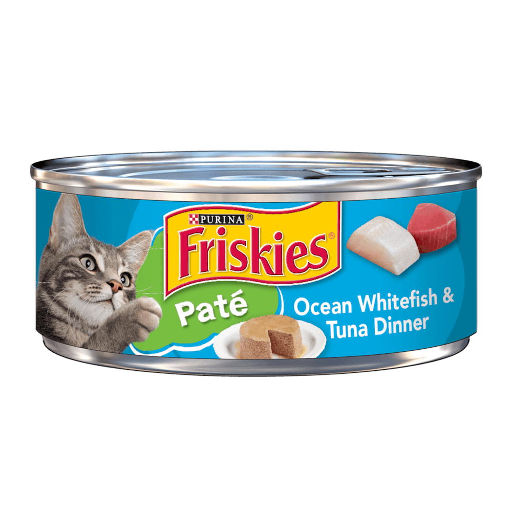 Friskies Wet Cat Food- Paté Ocean Whitefish and Tuna Dinner