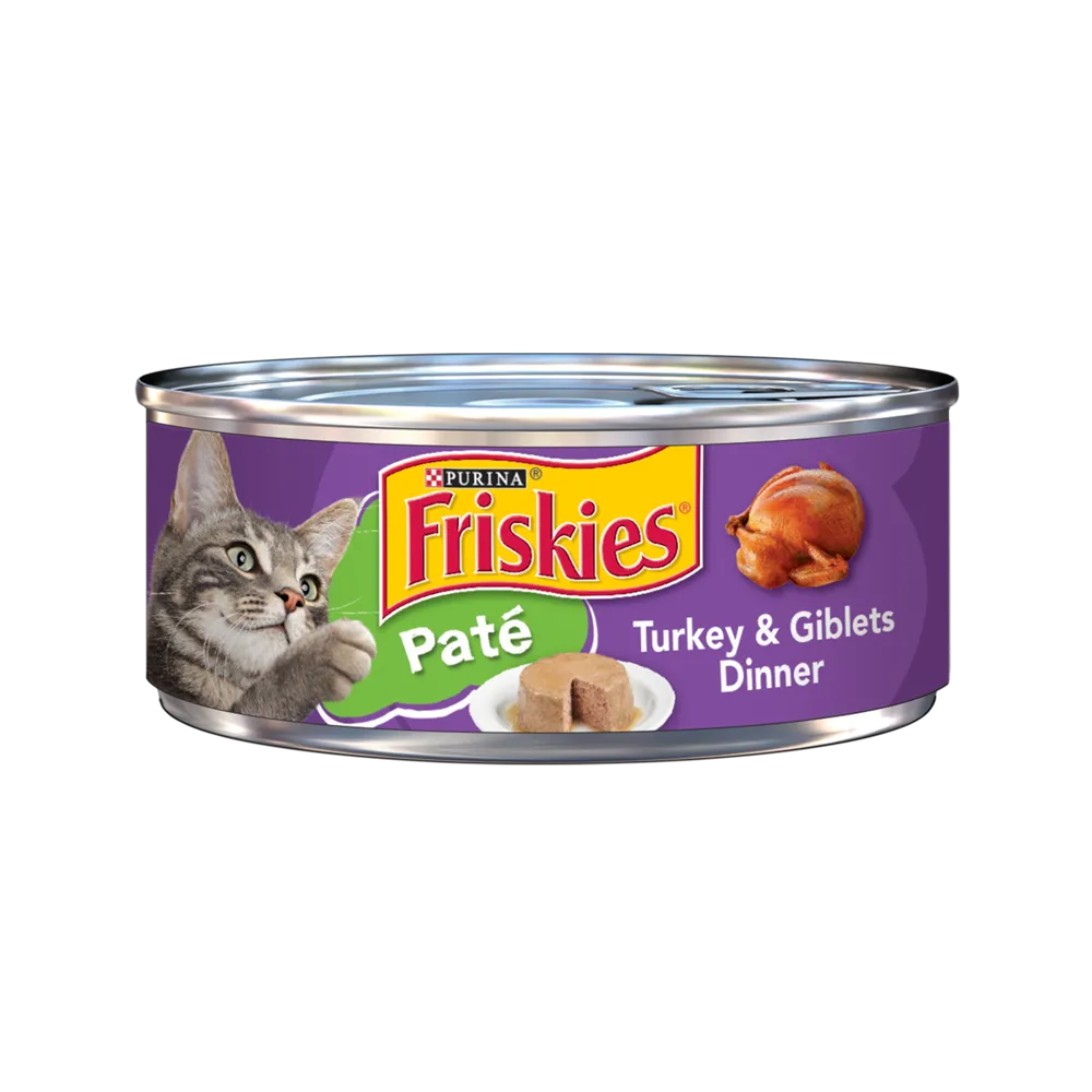 Friskies Wet Cat Food- Paté Turkey and Giblets Dinner