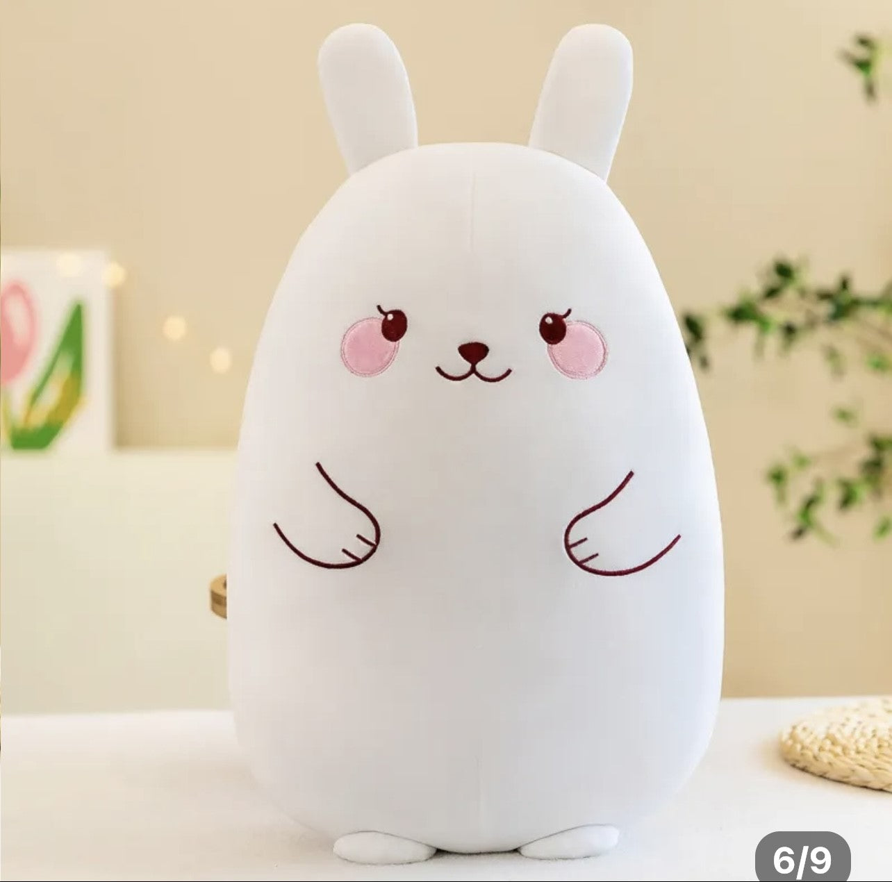 White Rabbit Plush Pillow